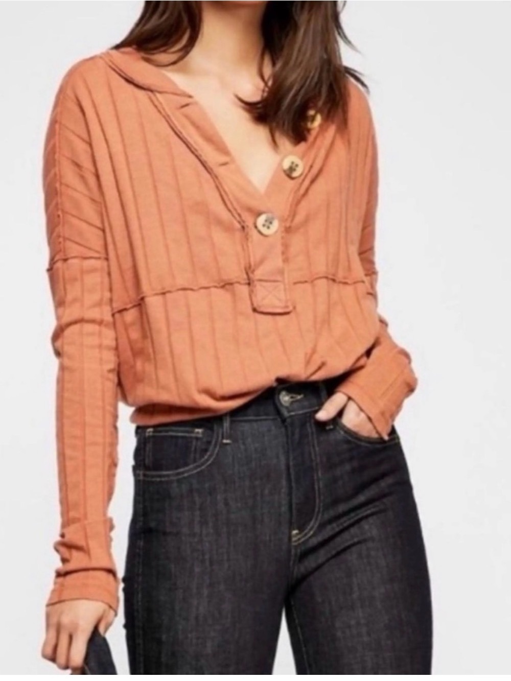 Free People We The Free XS In The Mix Henley Top